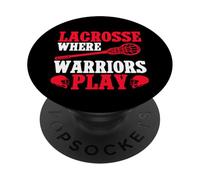 Lacrosse dove i guerrieri giocano a Lacrosse PopSockets PopGrip Adesivo