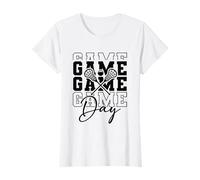 Lacrosse Game Day Shirts Lacrosse Mom Funny Women Maglietta
