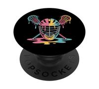 Lacrosse Ice Cream Drip Lax Casco Ragazzi Bastone Giovani Giocatori PopSockets PopGrip Adesivo
