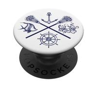 Lacrosse Nautica Biologia Marina Oceano Sea Life Nautica PopSockets PopGrip Adesivo