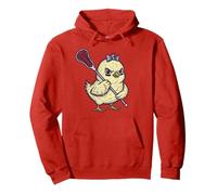 Lacrosse Pulcino - Pulcini Divertenti con bastoni Femminile Ragazze LAX Felpa con Cappuccio