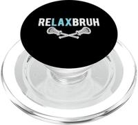 Lacrosse Re Lax Relax Bruh Divertente Umorismo Scherzo Ragazzi Bambini Uomini PopSockets PopGrip per MagSafe