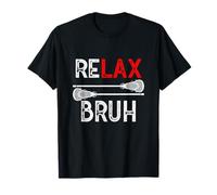 Lacrosse RELAX Bruh LAX Graphic Tee Ragazza Ragazzo Teen Divertente Maglietta