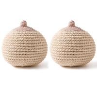 Lactation Breast Model Set - 2 pcs Organic Crochet Breastfeeding Simulation for Training Lactation Consultants(Brown)