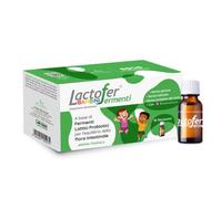 Lactofer Bambini Fermenti - Integratore Alimentare con Fermenti Lattici Probiotici e Bioecolians® - Per l’Equilibrio della Flora Intestinale - 10 Flaconcini da 10 ml - Aroma Fragola - Senza Glutine e