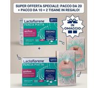 Lactoflorene Pancia Piatta | 20 + 10 Bustine + 2 Tisane Ventre Sgonfio Omaggio