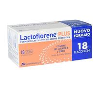 Montefarmaco Integratore Lactoflorene Plus - fermenti lattici e vitamine - 18 flaconcini 180 ml