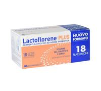 Montefarmaco Integratore Lactoflorene Plus - fermenti lattici e vitamine - 18 flaconcini 180 ml