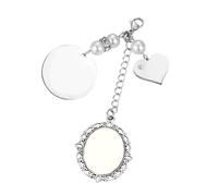 Lacy Wedding Bouquet Charm Photo Frame Charm Matrimonio Memoriale Ornamento Lega Texture Per Sposa E Sposo Anniversario Memoriale Pendente Vetro Per Bouquet Da Sposa