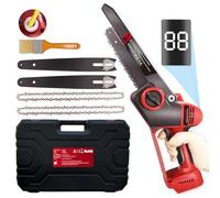 LADAMI Mini motosega a batteria da 6 pollici, con olio automatico e catena di ricambio, batteria compatibile con Makita 、Einhell, batteria bosch da 18 V per cesoie da giardino (senza batteria)