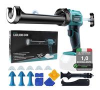 LADAMI Pressa per cartucce a batteria, compatibile con Makita da 18 V, per batteria Einhell 、 per batteria Bosch, con luce LED regolabile a 4 velocità, pistola elettrica in silicone per cartucce da