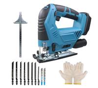 LADAMI Sega a batteria compatibile con Makita, per Einhell, per batterie Bosch, regolazione della velocità variabile, seghetto senza fili con lama per legno, PVC e metallo (senza batteria)