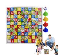 Ladder Game, Mini Snakes & Ladders Board Games Set, 38cm, Portable Folding Chess Toy, for Travel Family Parties Adults Kids Compact Entertainment and Classic Tabletop Fun