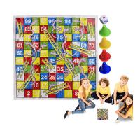 Ladder Game - Paper Compact Folding Size | Mini Snakes And Ladders Board Game Set, Portable Chess Toy | Classic Family Travel Games For Adults Kids Party Entertainment Indoor Outdoor Use