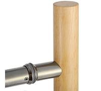 Ladder Type Double-Sided Door Handle,Solid Wood Door Pulls, Smooth Indoor Outdoor Handle Pull Set, Round/Square Bar Installation(Round,100cm/39 3/8-60cm)