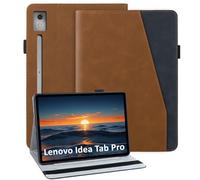 laddutoi Cover per Lenovo Idea Tab Pro 12,7 Pollici 2025, Arancia | Custodia per Lenovo TB373FU in PU Pelle, Supporto Stand, Slot per Schede, Protettiva Flip Folio Tablet Cover Case