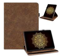 laddutoi Custodia per Lenovo Tab 10,1 Pollici 2025, Custodia in Pelle PU con Supporto Girevole a 360° e Slot, Flip Case Tablet Protettiva Cover per Lenovo Tab 10.1 TB311FU/TB311XU, Marrone