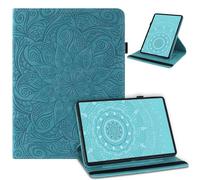 laddutoi Custodia per Samsung Galaxy Tab A 10.5 2018 SM-T590/T595, Custodia in Pelle PU con Supporto Girevole a 360° e Slot, Protettiva Tablet Cover per Samsung Galaxy Tab A 10,5 Pollici, Blu