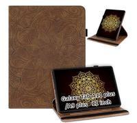 laddutoi Custodia per Samsung Galaxy Tab A11 Plus 2025/A9 Plus 2023 11", Custodia in Pelle PU con Supporto Girevole a 360° e Slot, Protettiva Smart Cover per Galaxy Tab A11 Plus/A9 Plus, Marrone