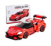 laddutoi Modello costruibile in scala 1:20, eccezionale supercar con design della carrozzeria rossa e stile industriale, 288 pezzi, ideale per bambini e adulti, ottimo regalo