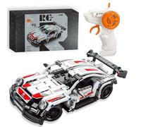laddutoi RC Auto F1 da 8 anni compatibile con Lego Technic, 389 pezzi 1:16 modello bianco con telecomando da 2,4 G Hz, regalo di compleanno perfetto per bambini dai 10 11 12 13 14 15 anni