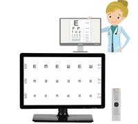 LADECNERHT 18,5/21,5 Pollici Tavola Ottotipica Digitale per Acuità Visiva, Test Completo, modalità Casuale/Specchio, Compatibile con Qualsiasi TV/Monitor, con Telecomando 21.5in