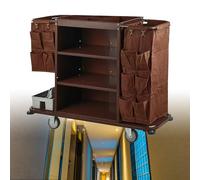 LADECNERHT Carrello per Pulizie Alberghiere a 3 Ripiani, Carrello Multifunzionale Industriale con Serratura per Hotel, Carrello Tradizionale per Pulizie E Servizio in Camera Commerciale