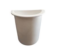 Ladecormarmi Ricambio Interno in plastica per Vaso da cimitero a MEZZA LUNA di colore Bianco.