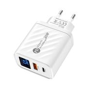 Ladegerät-Adapter-Telefon, Port-USB-Wandladegerät - Wand-PD-Ladeblock-Adapter mit zwei Anschlüssen | Schnelles Multiport-Reiseladegerät, Wandladegerät für Tablets und Mobiltelefone