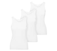 Ladeheid Canottiera Donna Cotone Intimo Confortevole e Traspirante, Canotta Donna Canottiere Cotone, Top Elegante, Set di 3 Pezzi LA40-262 (Bianco, 4XL)