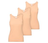 Ladeheid Canottiera Donna Cotone Intimo Confortevole e Traspirante, Canotta Donna Canottiere Cotone, Top Elegante, Set di 3 Pezzi LA40-262 (Beige, XS)
