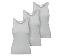 Ladeheid Canottiera Donna Cotone Intimo Confortevole e Traspirante, Canotta Donna Canottiere Cotone, Top Elegante, Set di 3 Pezzi LA40-262 (Melange Grigio, M)