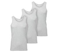 Ladeheid Canottiere Uomo Cotone Senza Maniche in Cotone - Confortevole e Morbida Intimo Uomo, Canotta Palestra Set di 3 Canottiere LA40-258 (Melange Grigio, 6XL)