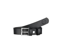 Ladeheid Cintura bambino in pelle accessorio moda per bambini larga 2,5 cm K1D5 (Nero-1/Logo-1, 55 cm, Longueur totale 74 cm)