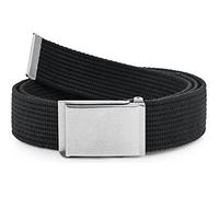 Ladeheid Cintura Uomo in tessuto P10 (Nero-Argento, 120 cm (Lunghezza totale 130 cm))