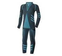 Ladeheid Completo Maglia e Calzamaglia Termiche Bambino e Bambina LAGI009 (Nero/Turchese, 146-152)