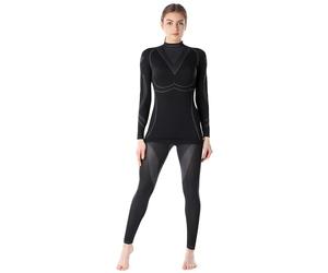 Ladeheid Completo Maglia e Calzamaglia Termiche Donna LAGI006 (Nero/Grafite, XL)