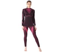 Ladeheid Completo Maglia e Calzamaglia Termiche Donna LAGI006 (Nero/Rosa, L)