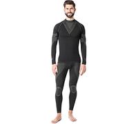 Ladeheid Completo Maglia e Calzamaglia Termiche Uomo LAGI003 (Nero/Khaki, XL)