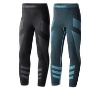 Ladeheid Confezione da 2 Calzamaglia Termica Bambino e Bambina Lunga LAGI008 (2 Paia Grafite/Turchese, 146-152)