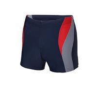Ladeheid Costume da Bagno da Uomo Corto, Costume da Bagno da Uomo per la Spiaggia e la Piscina, Confortevole e Confortevole ENG LA40-255, Blu Navy/Rosso/Grigio, XXXXXXL