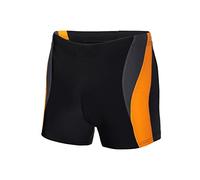Ladeheid Costume da Bagno da Uomo Corto, Costume da Bagno da Uomo per la Spiaggia e la Piscina, Confortevole e Confortevole ENG LA40-255, Nero/Grafite/Arancione, XXXXXXL