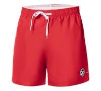 Ladeheid Costume Uomo Mare Corto con Taschino, Medium Drawstring, Fodera in Rete, Costumi da Bagno, Boxer per la Spiaggia, la Piscina e Il Surf LA40-198 (Rosso, S)