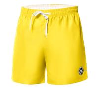 Ladeheid Costume Uomo Mare Corto con Taschino, Medium Drawstring, Fodera in Rete, Costumi da Bagno, Boxer per la Spiaggia, la Piscina e Il Surf LA40-198 (Giallo, S)