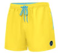 Ladeheid Costume Uomo Mare Extra Corto con Taschino, Medium Drawstring, Fodera in Rete, Costumi da Bagno, Boxer per la Spiaggia, la Piscina e Il Surf LA40-199 (Giallo, S)