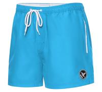 Ladeheid Costume Uomo Mare Extra Corto con Taschino, Medium Drawstring, Fodera in Rete, Costumi da Bagno, Boxer per la Spiaggia, la Piscina e Il Surf LA40-199 (Azzurro Chiaro, S)