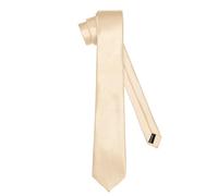 Ladeheid Cravatta classica da uomo, lucida, perfetta per l'ufficio e le festività, colori vari - Ideale per incontri d'affari, matrimoni TMS-8 (150cm x 8cm, Beige)