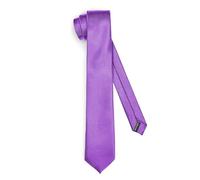 Ladeheid Cravatta classica da uomo, lucida, perfetta per l'ufficio e le festività, colori vari - Ideale per incontri d'affari, matrimoni TMS-7 (150cm x 7cm, Viola)