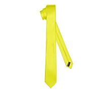 Ladeheid Cravatta classica da uomo, lucida, perfetta per l'ufficio e le festività, colori vari - Ideale per incontri d'affari, matrimoni TMS-5 (150cm x 5cm, Giallo)