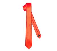 Ladeheid Cravatta classica da uomo, lucida, perfetta per l'ufficio e le festività, colori vari - Ideale per incontri d'affari, matrimoni TMS-5 (150cm x 5cm, Rosso)